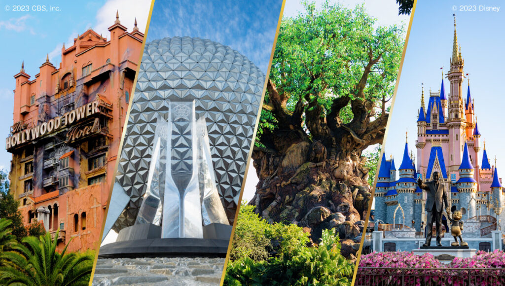 Castelo e parques temáticos do Walt Disney World Resort